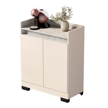 Imagem de Aparador Buffet Sala Lorde Marmorizado 2 Portas Off White/marmore Branco