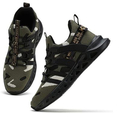 Imagem de koppu Tênis de corrida infantil para meninas e meninos da escola primária para estudantes esportivos primavera e outono sapatos casuais, Camuflagem - 4, 10 Toddler