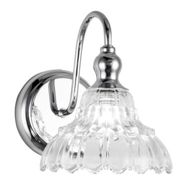 Imagem de TLOLGT Arandelas cromadas para banheiro, luminárias modernas, luminárias de parede para quarto, sala de jantar, banheiro