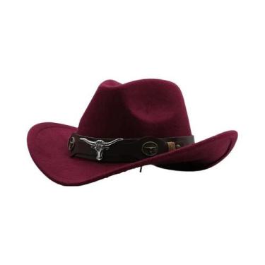 Imagem de Chapéu De Cowboy Étnico Vintage Em Denim, Fibra De Lã, Respirável, Par