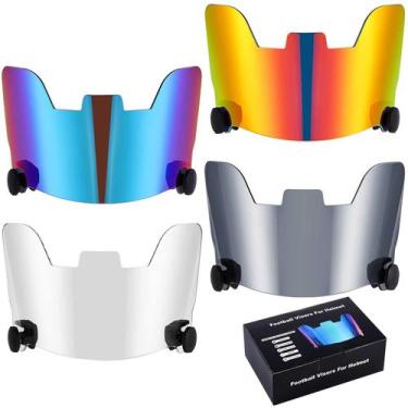 Imagem de Viseira de futebol Umigy para capacete juvenil transparente resistente