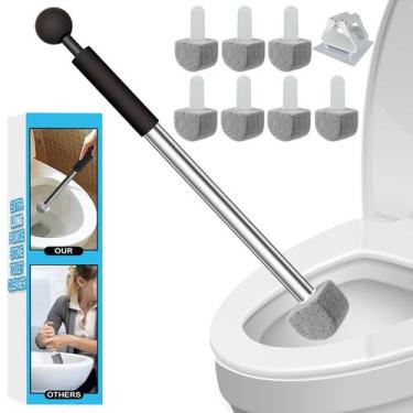 Imagem de Limpador de vaso sanitário YINGMORE Pedra-pomes com alça longa