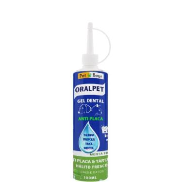 Imagem de Gel dental OralPet Hálito Fresco sem escovação combate placa, tártaro 