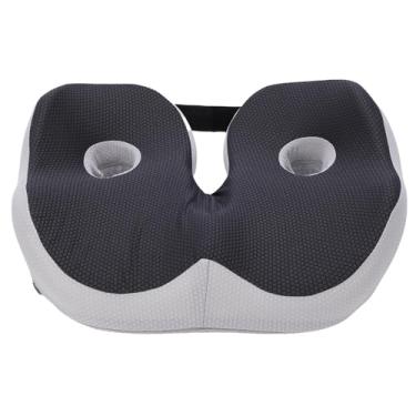 Imagem de Diydeg Cadeira de Escritório Almofada, 18.9x15.35x5.51in Coscada de Assento Espessada Com Recorte Aumentado, Respirável na Memória Ergonômica de Espuma Travesseiro de Pilling para (Cinza escuro)