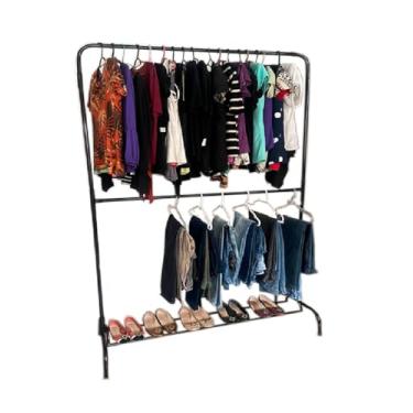 Imagem de Arara Para Roupas Articulada, com Sapateira Suporta até 180 Cabides e 20 parede de Sapato.