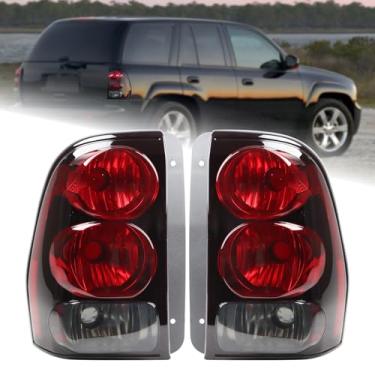 Imagem de Duolctrams Conjunto de lâmpadas traseiras com par de lâmpadas traseiras compatível com Chevy Trailblazer 2002-2009 lado esquerdo do motorista + lado direito do passageiro 15131579 15131578