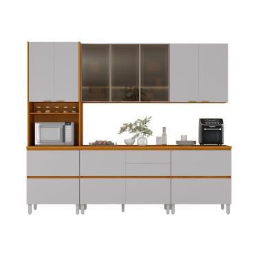 Imagem de Cozinha Completa Itatiaia Lumina Aéreo 2 Portas 270cm Em Madeira Mdf Cinamomo-fendi