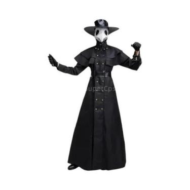 Imagem de Traje Medieval de Médico da Praga para Halloween - Tamanho 5XL com Cap
