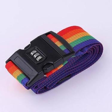 Imagem de Kit 2 Cinta Ajustável Mala de Viagem com Segredo Código Protetora