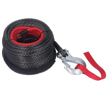 Imagem de Pissente 10mm X 30m de Guincho Sintético Kit de Corda Puxar Corda de Reboque Com Revestimento de Desgaste para Caminhões Fora Estrada UTVS ATVS 18740 Lbs