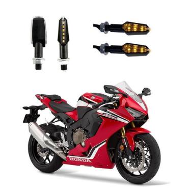 Imagem de KIT 4 Luz Seta Esportiva Pisca de Led Modelo P29 Para Moto Honda CBR 1