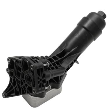 Imagem de laffoonparts 11428651710 Caixa do filtro do refrigerador de óleo do motor com sensores e juntas do refrigerador de óleo, substituição para BMW G-Series 2017-2023, substitui 11428580414 11428580415