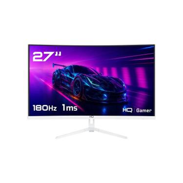 Imagem de Monitor Gamer Branco 27&quot; Curvo 1ms, 180Hz, AMD FreeSync, Full HD, HDMI, DP, Frameless HQ Premium HQW27C18