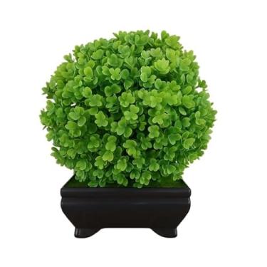 Imagem de Bonsai Artificial de Pinheiro, Planta Decorativa Realista para Escritório, Mesa e Sala(HARMONIA VASO ESCURO)