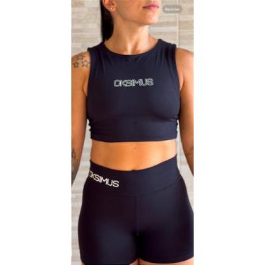 Imagem de Cropped Regatinha Preto - Estilo e Conforto para Atividades Físicas - 