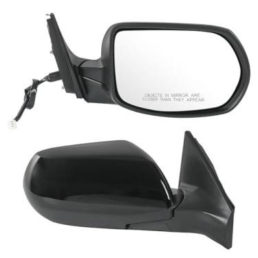 Imagem de JDMSPEED Espelho retrovisor lateral do passageiro direito compatível com Honda CRV 2017-2022 manual dobrável vidro elétrico preto substituição #76201TLCA21 (3 pinos)