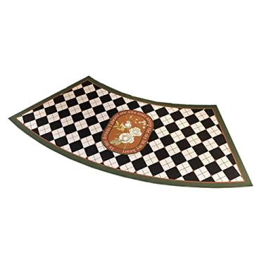 Imagem de Tapetes de casa de banho curvas tapete de casa de banho para duche redondo super absorvente secagem rápida semicircular antiderrapante canto tapete banheira tapete de chão fácil de limpar, 40 x 75 cm