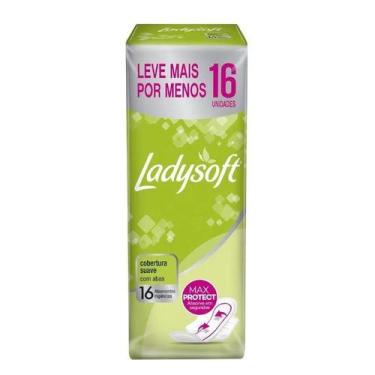 Imagem de Absorvente Ladysoft Normal Suave Com Abas Com 16 Unidades