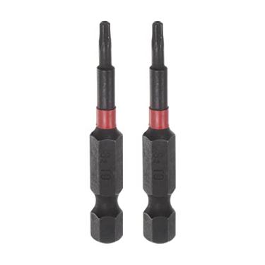 Imagem de Generic 2 peças T9 Ponteira Torx com classificação de impacto 1/10.2 cm, haste sextavada, 5 cm de comprimento, chave de fenda magnética de segurança