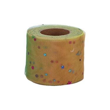 Imagem de Zerodis Rolo de Tule Decorativo Tecido de Tule Com Lantejoulas 25 Jardas para Artesanato Faça você Mesmo e Materiais Artesanais de Decoração de Festa (#2)