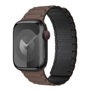 Imagem de Pulseira magnética para Apple Watch séries 11/10/9/8/7/6/5/4/3/SE/2nd/Ultra 3 de 49 mm, 46 mm, 45 mm, 44 mm, 42 mm, 41 mm, 40 mm, 38 mm, 40 mm, 38 mm, 49 mm, 46 mm, 46 mm, 46 mm, 46 mm, 46 mm, 46 mm