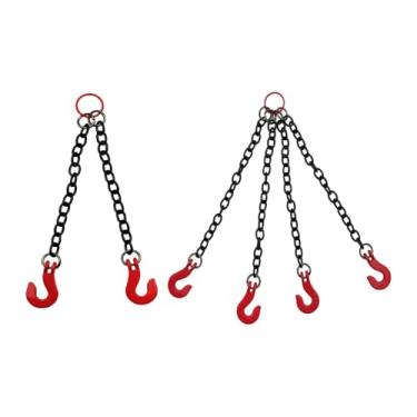 Imagem de Dynwave Corrente de elevação para carro RC, acessórios para carro RC, peça de reposição decorativa realista em metal, corrente de elevação, 2 Ganchos E 4 Ganchos