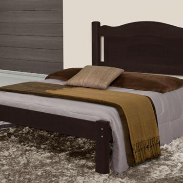 Imagem de Cama Queen Size Paris de Madeira Tauari Tabaco