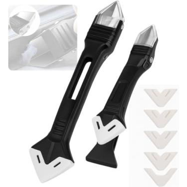 Imagem de Espátula Multifuncional 3 em 1 para Silicone e Rejunte, com 5 Raios de Acabamento, Ferramenta para Acabamento, Raspagem e Limpeza