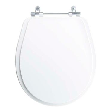Imagem de Assento Sanitário Tampa De Vaso Branco Resina Poliester Aries Para Bacia Eternit