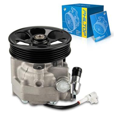 Imagem de PHILTOP Bomba de direção hidráulica 21329 com polia, adequada para 2006-2007 Forester 2.5L, 2006-2007 Impreza 2.5L, 2008 Forester, substitui OE 21329, 34430SA0019L, 34430SA020, 34430SA02199. L, 6078