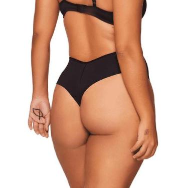 Imagem de Calcinha Fio Dental Alta Lateral Microfibra Liebe - 201702, Bege, G