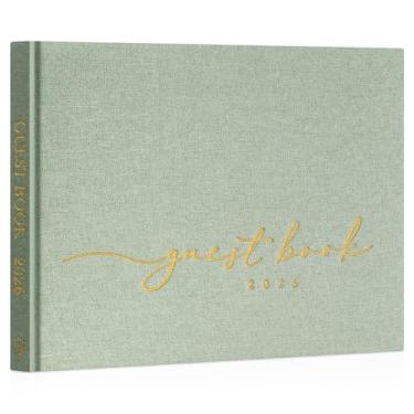 Imagem de Lanpn Livro de convidados de casamento 2026 - Livro de visitas Polaroid capa dura de linho recepção de casamento com 108 páginas em branco para fazer login e fotos - Livro de visitas para casamento