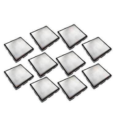 Imagem de Ralo Oculto Invisivel 15x15 Anti Odor Inox Kit 10 Uni Box Banheiro Cozinha Varanda Lavabo Lavanderia Higienico Discreto