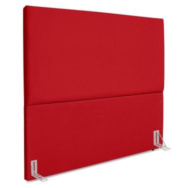 Imagem de Cabeceira Queen 160 Cm Com Frame Luna Suede Vermelho Artte Vermelho