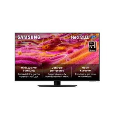 Imagem de Smart TV Samsung Neo QLED Ultra 4K 43” Polegadas Mini Led com Tela Matte, Controle por Gestos e Wi-Fi - QN43QN90FAGXZD