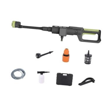 Imagem de Bothyi Lavadora de alta pressão sem fio, ferramenta de limpeza de carro com jato de água sem escova com garrafa de espuma, lavadora elétrica portátil para, Preto Verde