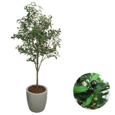 Imagem de Árvore Oliveira Artificial Premium E Vaso Bojo Completo Casa - PlantaI