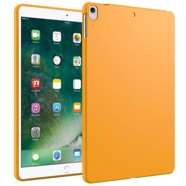 Imagem de ULXITEYU Capa para iPad Pro de 10,5 polegadas e iPad Air 3 (10,5 polegadas 2019, 3ª geração), fina e leve, macia, à prova de choque, capa traseira fina para tablet, laranja-amarela