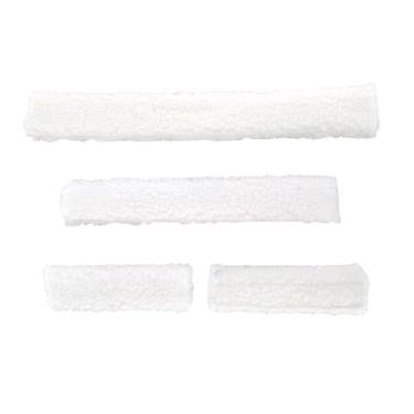 Imagem de Dynwave Conjunto de 4 protetores de focinho para cabresto de cavalo, acolchoados, profissionais e fáceis de instalar. Acessórios para arreios, Branco