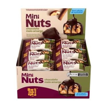 Imagem de MINI NUTS BARRA DE CASTANHAS E NIBS DE CACAU COM COBERTURA DE CHOCOLATE MEIO AMARGO
