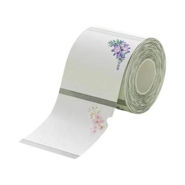 Imagem de Papel Adesivo Térmico Impermeável Para Impressão De Etiquetas Redondas