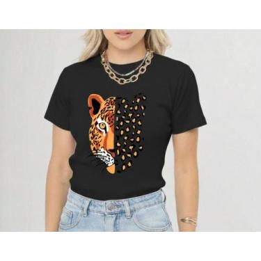 Imagem de Blusa Feminina Básica Algodão Para o Dia a Dia - Trajano Store, Preto,