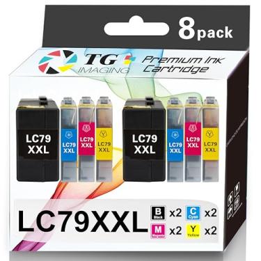 Imagem de TG Imaging Cartucho de tinta compatível com LC79BK LC79C LC79M LC79Y compatível com impressora Brother LC79XXL LC-79XXL LC79CL para MFC-J5910DW MFC-J6510DW MFC-J6710DW MFC-J6910DW (pacote com 8, 2B