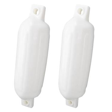 Imagem de Asixxsix Pára-choque de Barco Inflável, Pára-choque de Ancoragem Portátil Leve Em PVC Com Corda Preta, Pára-choque de Barco para Iates, Navios, Veleiros, Caiaques, Canoas, Pontões, (WHITE)