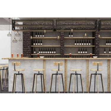 Imagem de Vie Savaran 3 x 2 m Vintage Bar Backdrop Counter Pub Garrafas de Vinho Bebidas Parede de Tijolos Refrigerador de Vinho Taverna Fotografia Fundo Noturno Bar Festa Clube Adultos Retrato Artístico Foto