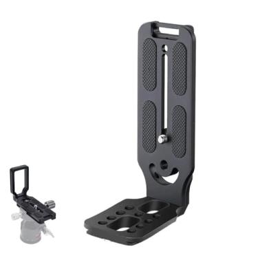 Imagem de Suporte L Vertical para Câmera, Liga de Alumínio, Parafuso 1/4 Polegada, Preto