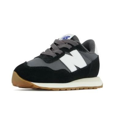 Imagem de New Balance Tênis infantil 237 V1 com elástico, Índigo/Moonbeam Natural, 3 Infant