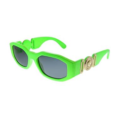 Imagem de Versace VE 4361 531987 Óculos de Sol Geométricos Plástico Verde Fluo Lente Cinza