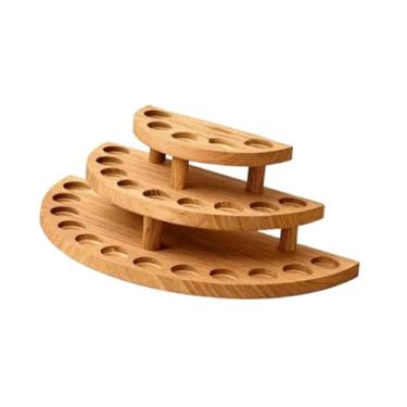 Imagem de KiBcsLic Suporte para Óleos Essenciais com 3 Camadas, Expositor de Esmaltes Portátil para Mesa, Suporte Independente para Frascos de Óleo para SPA