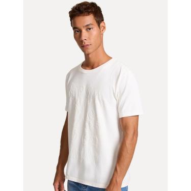 Imagem de Camiseta John John Masculina Regular Fit Brasao Dotted Off-White-Masculino